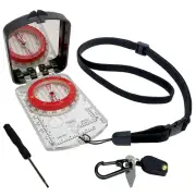 RS46 Mirrored Sighting Compass - With Adjustable Declination & Map LED