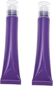 TOGEVAL 2Pcs Essential Oil Roller Ball Dispenser Containers for Eye and Cosmetics Soft Tubes for Gel Travel Friendly Cosmetic Roller Bottles