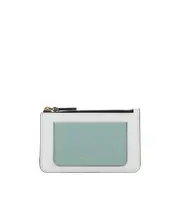 Marni Saffiano Logo Printed Color-Block Card Case One size Green