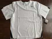 Nike Dri-Fit FACEOFF Short Sleeve V-Neck Lacrosse Jersey Mens Small White 630548