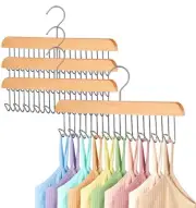 4 Pack Bra and Belt Hanger for Closet With 40 Metal Hooks - Space Saving Tank...