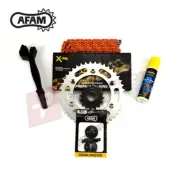 AFAM Recommended Orange Chain and Sprocket Kit for Suzuki LTR450 Quadracer 11-12