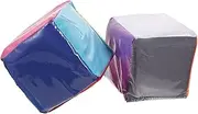 KOMBIUDA 2pcs Can Insert Card Dice to Dice Decor English Letter Cube PVC Bulk Alphabet Die Game Dice Cubic Polyester