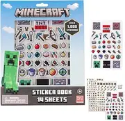 Innovative Designs Minecraft Stickers for Kids, 14 Sheet Minecraft Sticker Book Set Including Puffy Stickers, 1200+ Stickers