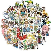 50 Packs The Legend of Zelda Game Stickers Water Bottles Laptop Phone Motorcycle Computer Guitar Skateboard Hydroflasks Game Vinyl Sticker Waterproof Aesthetic Trendy Decals for Teens Girls Adults