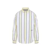 [Jacquemus] Jacquemus-Yellow And Light Blue Simon Cotton Shirt-Uomo 48 IT