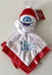 MY FIRST BUMBLE Christmas Baby Plush Blanket Rattle Abominable Monster Snowman