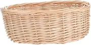 Milisten Hand Woven Wicker Food Basket Reusable Decorative Storage for Fruits Bread Snacks and Steamed Buns Design for Kitchen Dining and Picnics