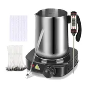 Candle Making Kit, Wax Melter For Candle Making, Diy Candle Making Supplies For Adults,beginners Eu-AH Black