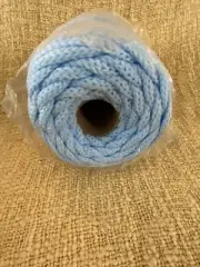 Vintage Macra World Macrame Purse Cord 100 Yards Blue 6mm New Old Stock bin5