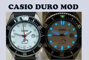 NEW Watch Casio Duro MDV-106- BEST MOD White Dial Blue Lume Markers Hands