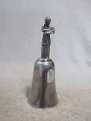 MOTHER DAY Silver Plated 5' tall BELL Signed ADOLFO PROCOPIO MOTHER + BABY