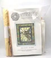 New Dawn Angel Stained Glass Applique Quilt Pattern & Fabric, Three Swans Studio
