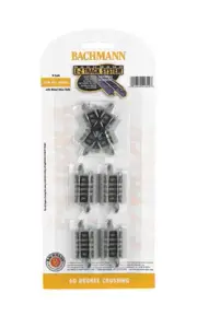 Bachmann E-Z Track 60� Crossing w/Nickel Silver Rail & Gray Roadbed - N Scale