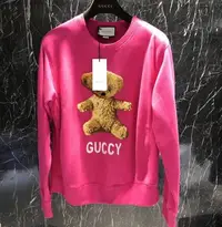 在飛比找Yahoo!奇摩拍賣優惠-[4real] Gucci 18ss Pink小熊 衛衣 把