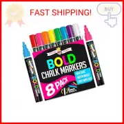 Bold Liquid Chalk Markers - Dry Erase Marker Pens for Chalkboards, Signs, Window