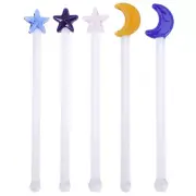 5pcs sugar sticks Creative Glass Stirring Rods Drinks Mixing Sticks