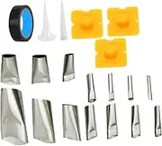 Set 20pcs Stainless Steel Nozzles Sealant Nozzle Kit Suitable for Windows Doors