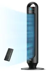 Dreo Tower Fans for Home, 32" Standing Floor Fan, 26 Ft/S Bladeless Fan with Rem