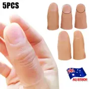 5Pcs Silicone Fake Thumbs Finger Magic Trick Thumb Tip Show Prop Prank Toys NEW
