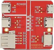 Charging Test Card, PCB Easy to Operate 3 in 1 Data Wire Test Fixture Practical USB Cable Triad Tester Stable and USB Cable Tester for iOS Interface, Type C, Micro