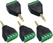 3.5Mm Speaker Wire Adapter 3.5Mm (1/8) 4 Pole Stereo TRRS Male Jack to AV 4 Sc