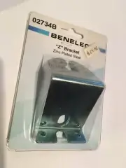 Z Bracket Zinc Plated Steel for Boot or Bonnet Seam Mount 02734B by Benelec BNIB