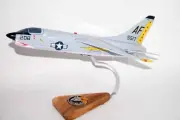 VF-33 Tarsiers F-8 Crusader Model,Vought F-8 Crusader,18",Mahogany Scale Model