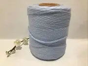 1kg Pure Deluxe Cotton Macrame String 1ply 5mm Skyway Colour Approx 150m-170m