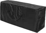 Patio Furniture Cushion Storage Bag, 210D Oxford Rip Proof Waterproof Storage Bag Portable Outdoor Furniture Storage Bags with Handles and Zipper,Black,116x47x51 cm