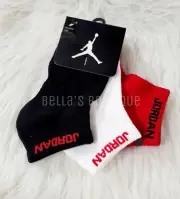 3 PAIRS 23 JUMPMAN AIR JORDAN NO-SHOW KIDS SOCKS, SZ 7C-10C
