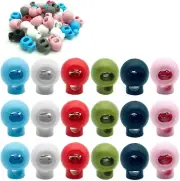 ACKLLR 60 Pcs Plastic Cord Locks, Single Hole End Spring Toggle Stopper Slider f