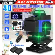16 Line Laser Level 4D Green Light Auto Self Leveling 360° Rotary Cross Measure