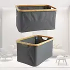 Laundry Hamper Oxford Cloth Laundry Basket with Handle Foldable Clothes HaoNw