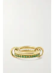 [Spinelli Kilcollin] Spinelli Kilcollin - Ceres Deux Set Of Two 18-karat Gold Emerald Rings - 7 7 Gold