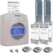 uPunch HN4500 Calculating Time Clock Bundle for Small Business with 200 Cards