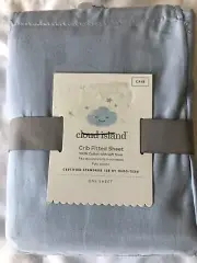 Cloud Island Fitted Crib Sheet BAYSHORE BLUE nursery bedding new #28438