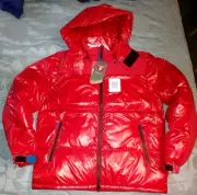 Topo Designs Big Red Puffer hooded jacket Primaloft mens large NWT 289$ MSRP