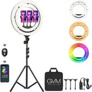 GVM 18" Selfie Ring Light with 65" Adjustable Tripod Stand & Phone Holder, Remot