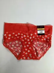 Womens No Boundaries Orange White Flowers Micro Hipster Briefs NEW! NWT