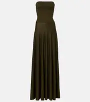 [Alaia] Alaïa Linen-blend bustier dress AU 6 green