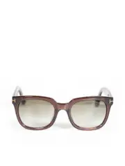 Brown Gradient Square Frame Sunglasses