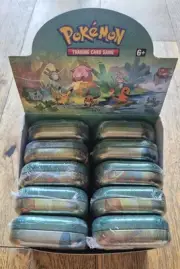 10X Pokémon TCG Sealed Authentic Kanto Friends Mini Tin 2019 (Full Art Set) D21