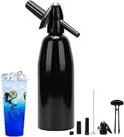 Sparkling Water Maker, Seltzer Soda Siphon, 1 L Soda Water Siphon Water Maker, Portable Seltzer Siphon for Home for Making for Soda Water, Cocktails or Soda Water Beverages. black