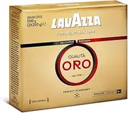 [Lavazza] Qualità Oro, 500 g, Ground Coffee, Ideal for Moka Pot, Filtered Coffee and French Press, with Aromatic Notes of Fruit and Flowers, 100% Arabica, Intensity 5/10, Medium Roast, 2 x 250g