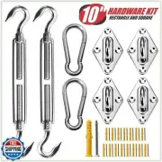 ColourTree 10 Inch Hardware Kit for Rectangle/Square Sun Shade Sail Canopy, 3
