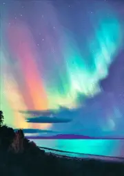 Aurora Borealis - 3D Lenticular Postcard Greeting Card