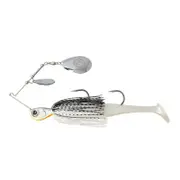 TT Lures 1oz Tornado+ Double Colorado Rigged Spinnerbait Lure - WHITE NIGHT