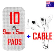 Omron HV-F128 HV-F127 compatible ELECTRODE TENS PADS CABLE WIRE LEAD + 10 PADS