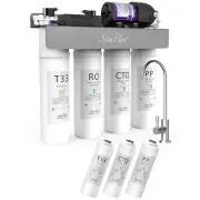 SimPure WP2-400GPD UV Reverse Osmosis Water Filter System 0 TDS+6 Month Filters